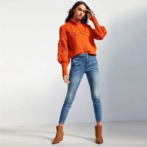 Anthropologie Pilcro Darted High-Rise Skinny Jeans in Denim Dark Wash